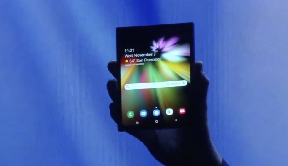 Una imagen del nuevo móvil plegable de Samsung.