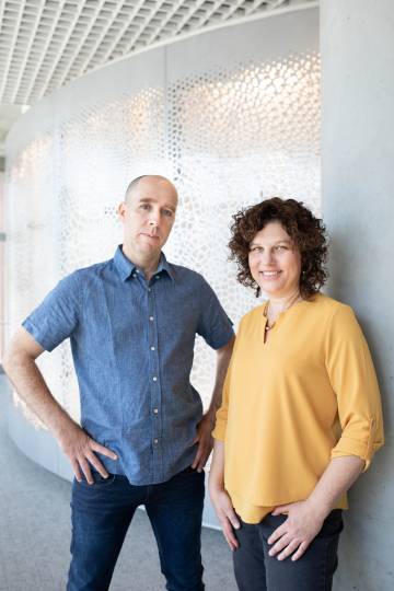 Noam Slonim and Ranit Aharonov, leaders of the Debater Project at IBM.