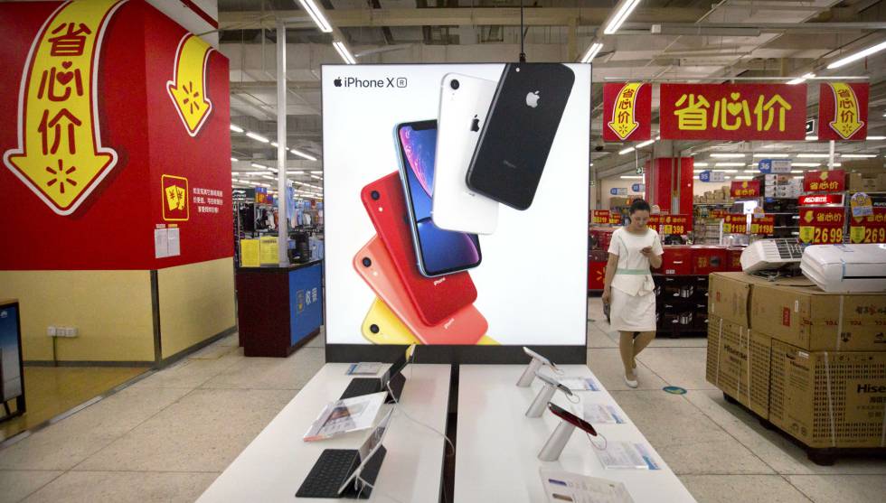 iPhones numa loja em Pequim