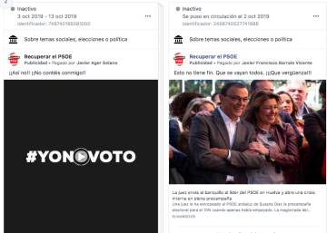 Páginas falsas de Facebook a favor del PP se gastan hasta 40.000 euros en anuncios
