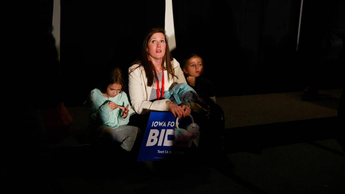 Seguidores demócratas, en la Drake University de Iowa.