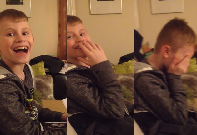 Esta es la cara que se le quedó a Ethan al saber que iba a tener un hermano