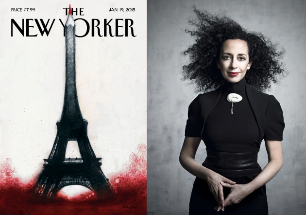 La autora, junto a su portada. Foto: The New Yorker / Pablo Zamora (S Moda)