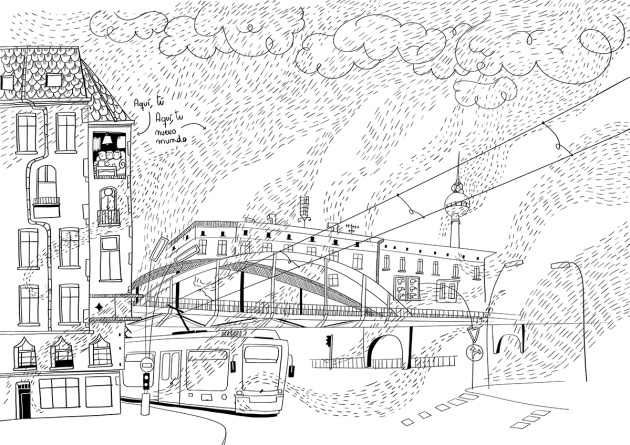 Una de las ilustraciones de Amaia Arrazola para 'Cosas que nunca olvidarás de tu Erasmus'