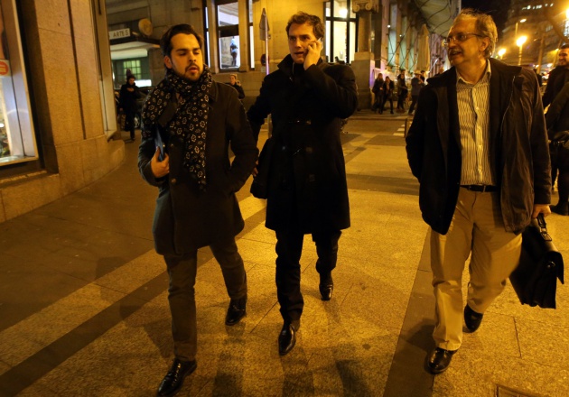 Albert Rivera y Fernando de Páramo (izquierda), su secretario de comunicación en la presentación del programa económico de C's