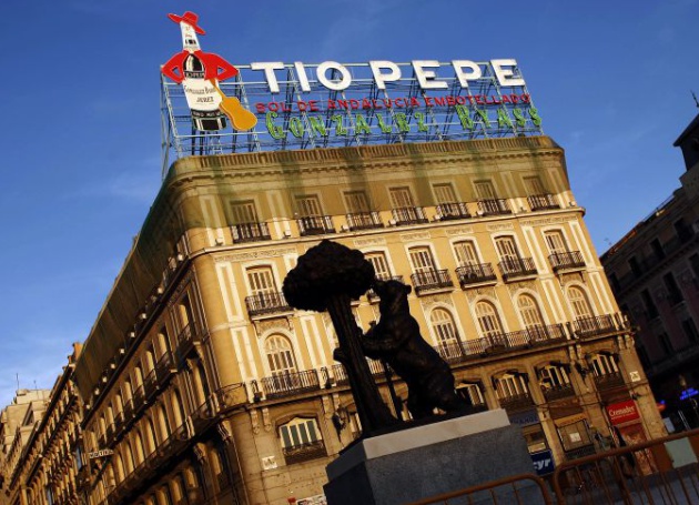 El cartel de T&iacute;o Pepe estaba originalmente, hasta hace tres a&ntilde;os, en el n&uacute;mero 1 de la plaza