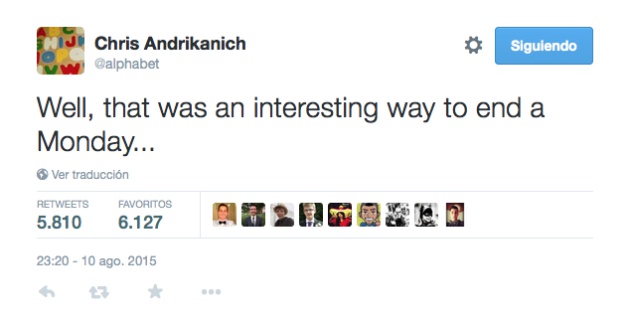 "Bien, esta ha sido una forma interesante de terminar un lunes..."