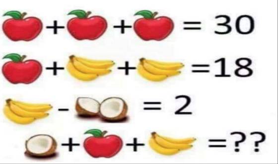 El problema matemático de las frutas que ha enganchado a 2 ...