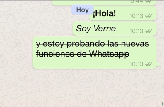 Cómo subrayar o tachar en WhatsApp con móviles Android