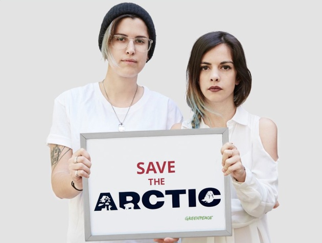 Las youtubers YellowMellow y MCadepe en una campaña de Greenpeace para salvar el Ártico