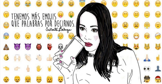 Tenemos más emojis que palabras por decirnos. Cortesía Señorita Lechuga