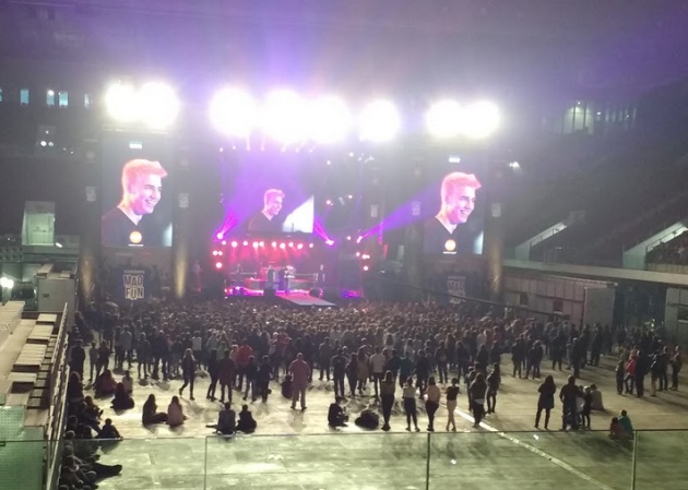 La pista no se llenó durante el festival