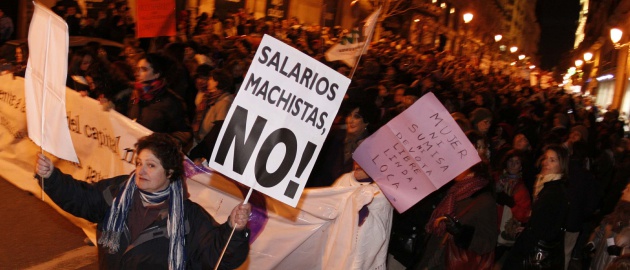 Manifestaci&oacute;n del D&iacute;a Internacional de la Mujer en Madrid, 2010