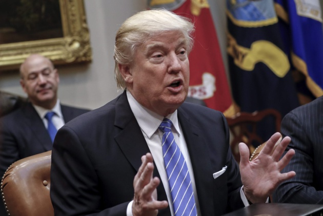 Trump durante su anuncio de la renegociación del TLCAN