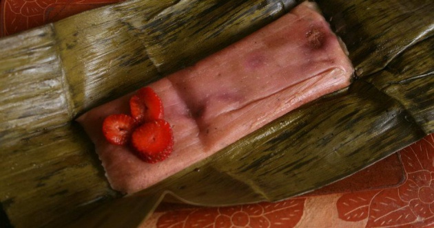 Tamal de fresa. Fotograf&iacute;a: Saz&oacute;n Mulato