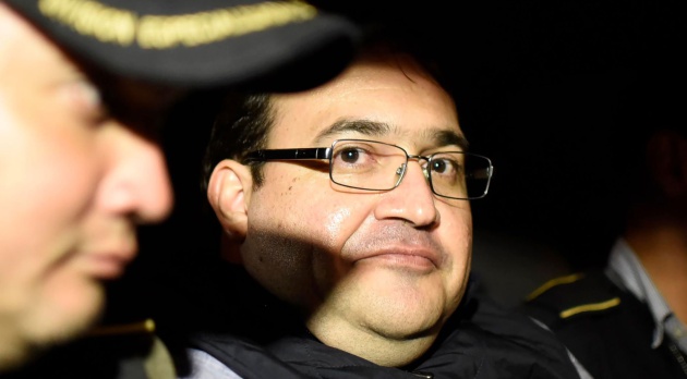 Javier Duarte durante su detención en Guatemala
