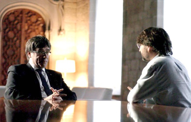 Carles Puigdemont y Jordi Évole en 'Salvados'