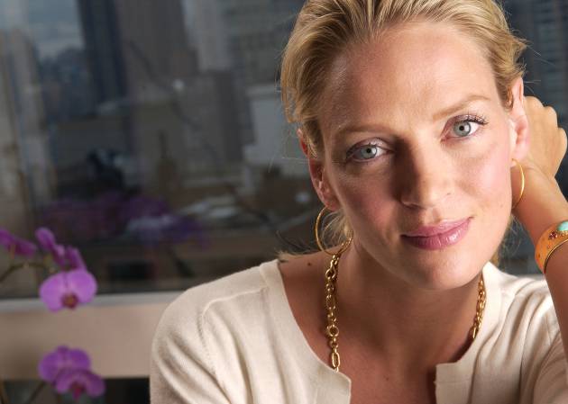 Foto de archivo de la actriz Uma Thurman en el hotel Mandarin Oriental de Nueva York.