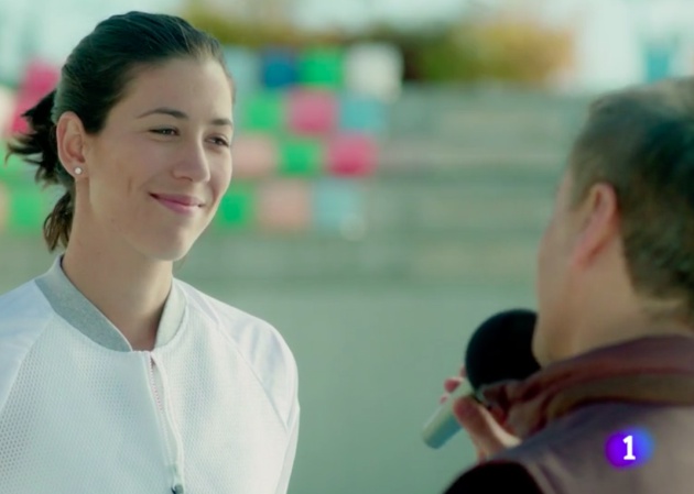 Garbiñe Muguruza, durante su aparición en el especial de José Mota.