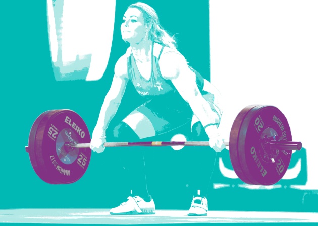 Lidia Valent&iacute;n en el Campeonato del Mundo de Halterofilia (que gan&oacute;) en diciembre de 2017