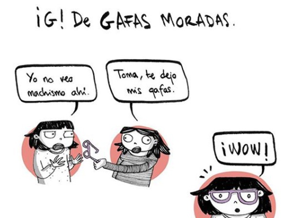 La letra G corresponde a la expresión gafas moradas (EsCarolota)