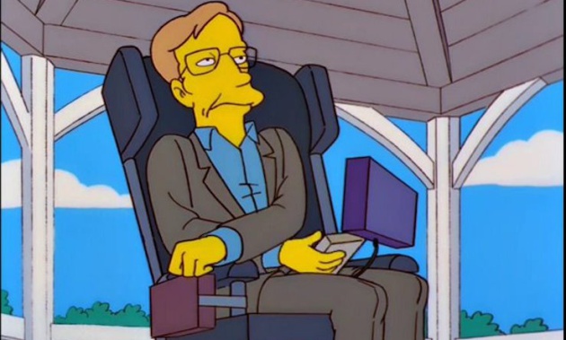 Stephen Hawking en el episodio 22 de la temporada 10 de &#039;Los Simpson&#039;: &#039;Salvaron el cerebro de Lisa&#039; (1999)