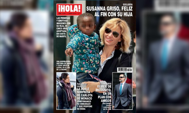 La portada de '¡Hola!'. Una persona muy disfrazada (¿es el Rey?) aparece en la foto de abajo a la derecha