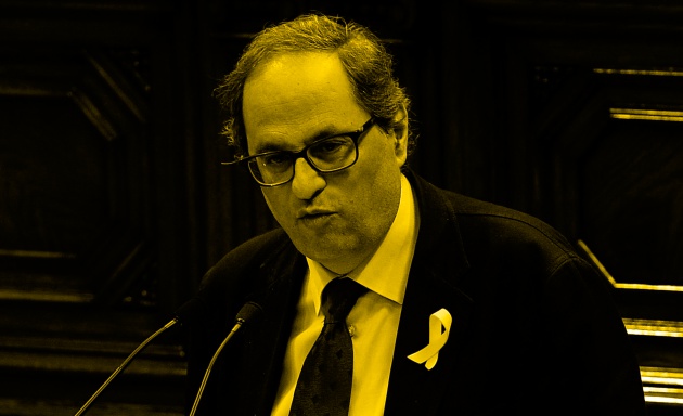 Quim Torra, durante una intervención en marzo en el Parlament