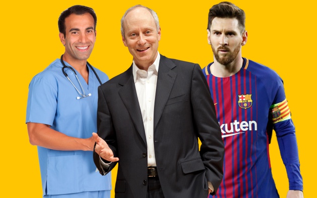 Michael J. Sandel entre Messi y un enfermero random