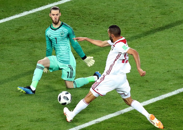 De Gea la ha parado. REUTERS/Mariana Bazo