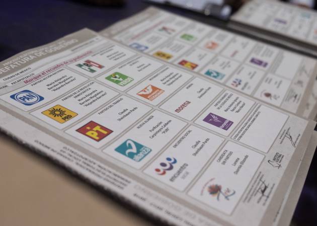 La papelería electoral que se usará en las elecciones del 1 de julio de 2018. 