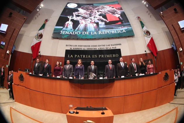 Sesión Solemne con motivo del cierre de los trabajos ordinarios de la LXII y LXIII Legislaturas. Foto: Senado de la República.