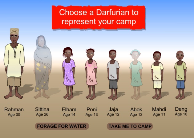 Imagen del videojuego 'Darfur está muriendo'