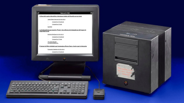 Así se vería Verne en un ordenador NexT, el modelo en el que se desarrolló WorldWideWeb