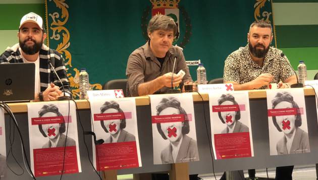 Dani Mateo, Andrés Barba y Rober Bodegas, durante el Congreso Nacional de Comedia, en una foto de la organización