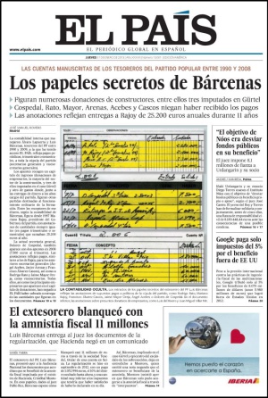 De los balcones a la Plaza Mayor: los papeles de Bárcenas como símbolo contra el PP Verne EL PAÍS