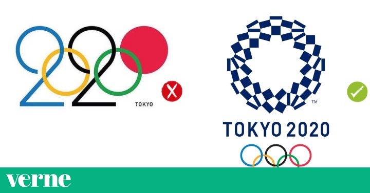 El logo de los Juegos Olímpicos de Tokio 2020 más 
