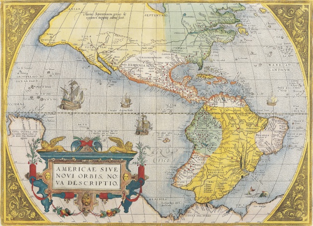 Mapa del Pacífico de Ortelius, incluido en su 'Theatrum orbis terrarum', considerado el primer atlas moderno