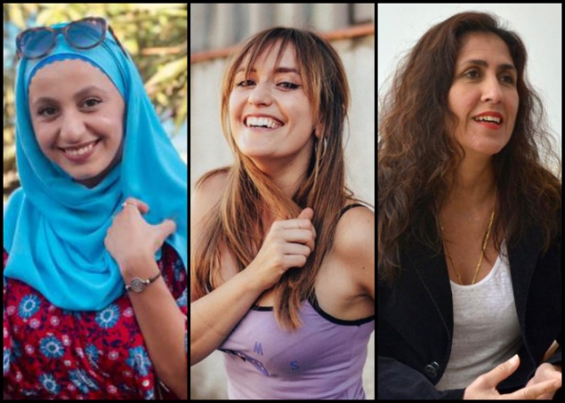 Karima Ouchen (25 años), Rocío Romero (31) y Marta Arboleda (45 años)