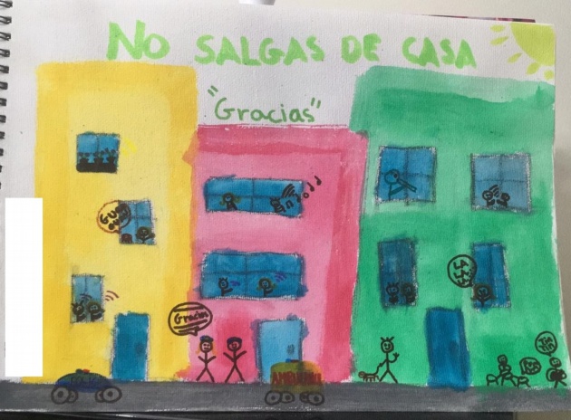 Dibujo realizado por uno de los alumnos de Raúl Rubio.