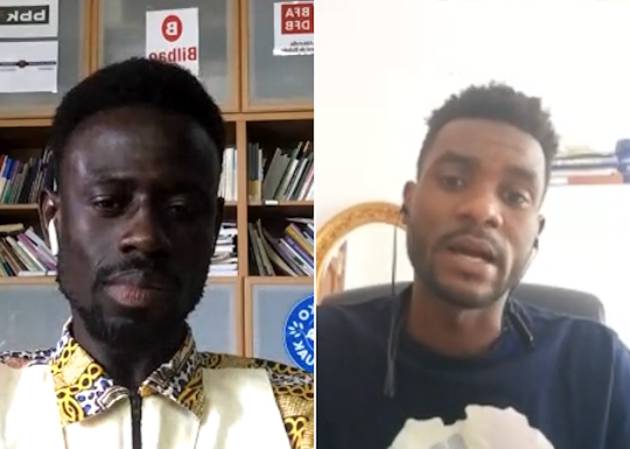 Mamadou Ngom (izquierda) y Sani Ladan (derecha), durante una de las sesiones