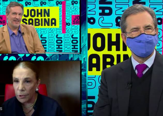 John Ackerman, Sabina Berman y Esteban Moctezuma durante el programa de este martes